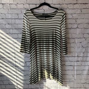 Pinc Womens XL Asymmetrical Striped Dress